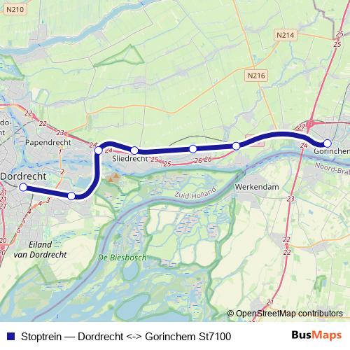 Stoptrein rail Line Map