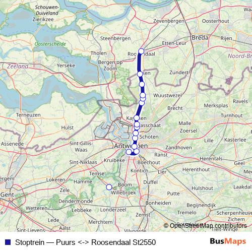 Stoptrein rail Line Map