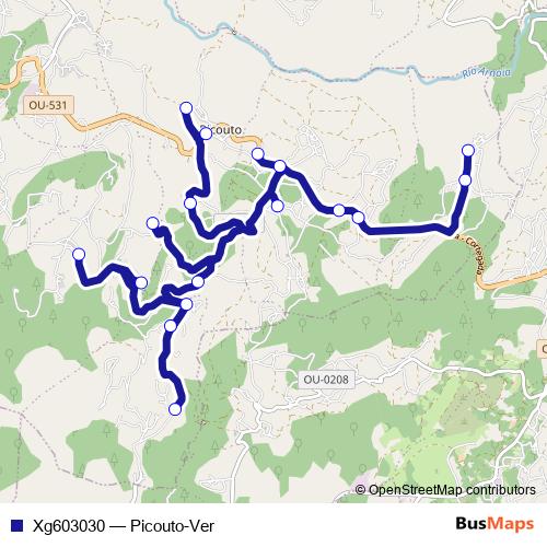 Xg603030 bus Line Map