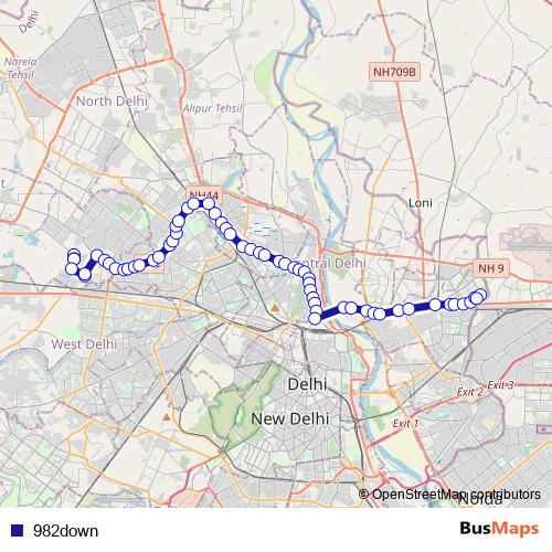 982down bus Line Map