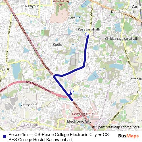 Pesce-1m bus Line Map
