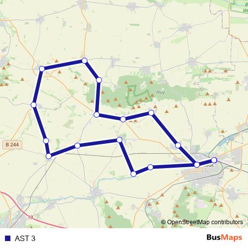AST 3 bus Line Map