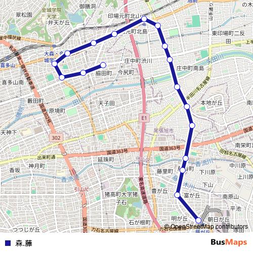 森.藤 bus Line Map
