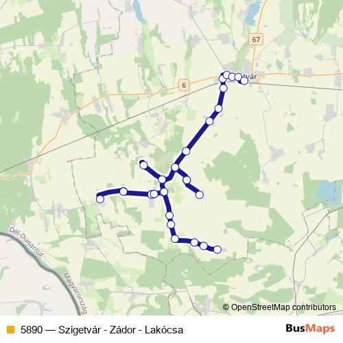 5890 bus Line Map