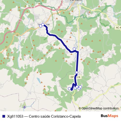 Xg811053 bus Line Map