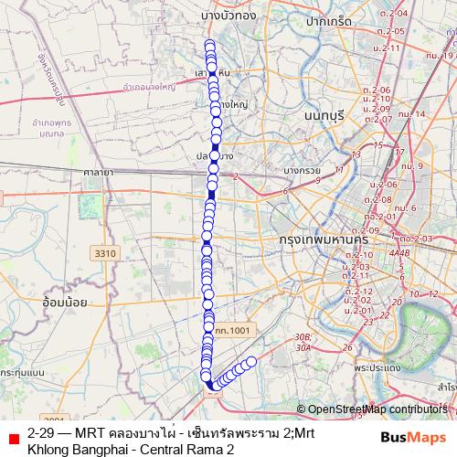 2-29 bus Line Map