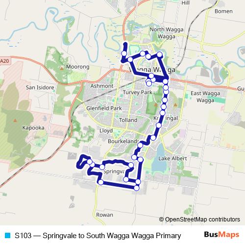 S103 bus Line Map