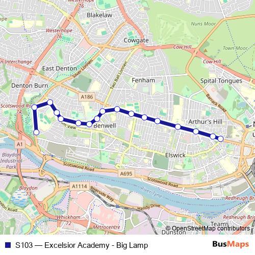 S103 bus Line Map