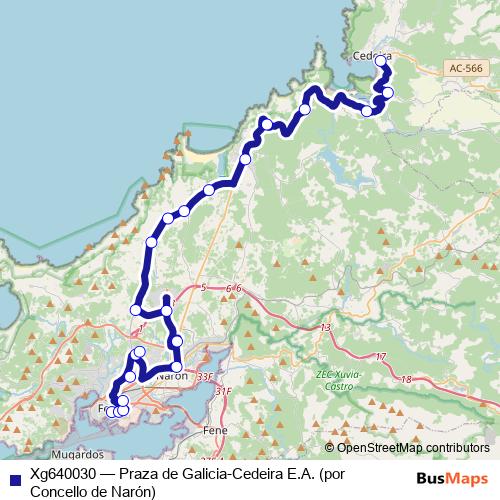 Xg640030 bus Line Map
