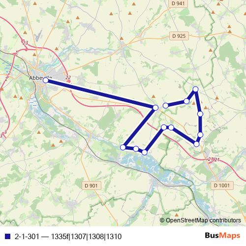2-1-301 bus Line Map
