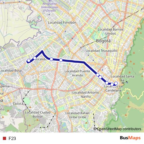 F23 bus Line Map