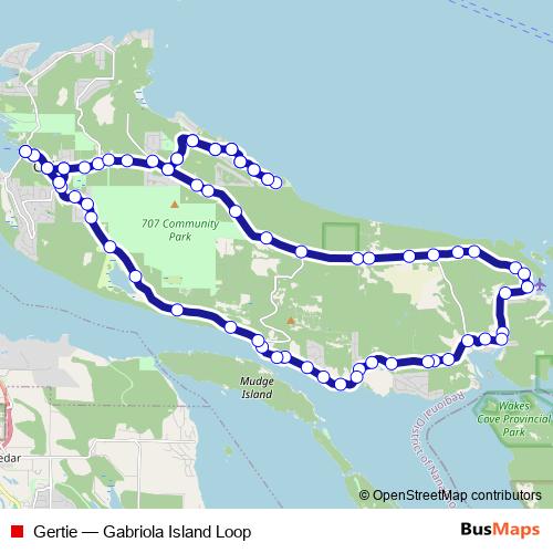 Gertie bus Line Map