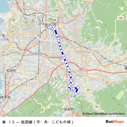 １５ bus Line Map