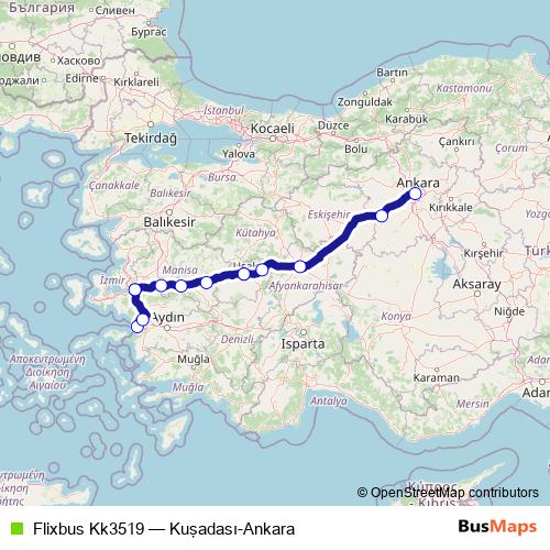 Flixbus Kk3519 bus Line Map