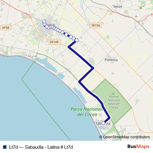 Lt7d bus Line Map