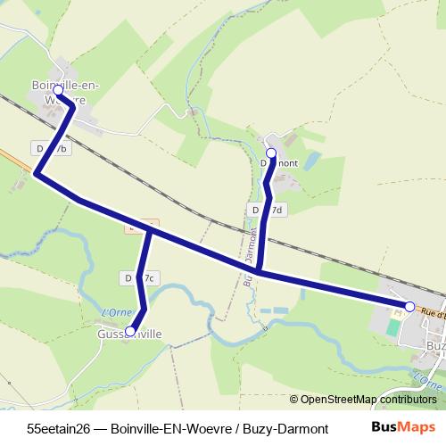 55eetain26 bus Line Map