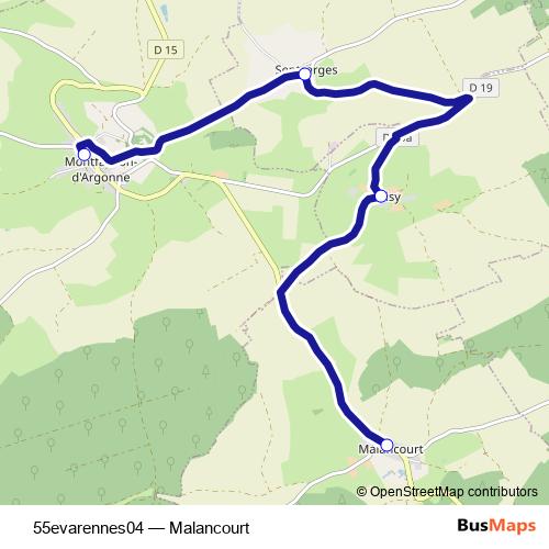55evarennes04 bus Line Map