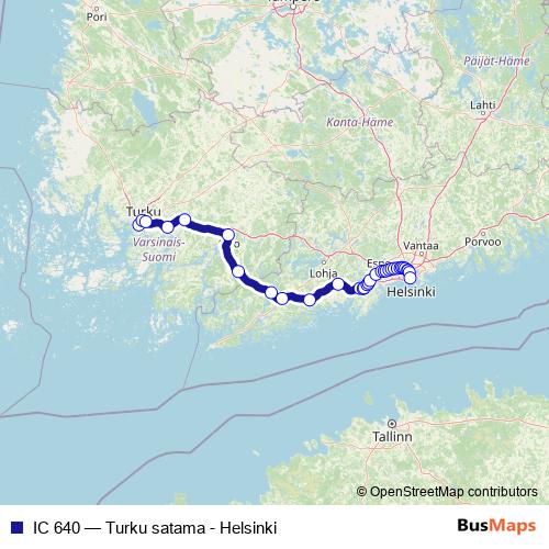 IC 640 rail Line Map