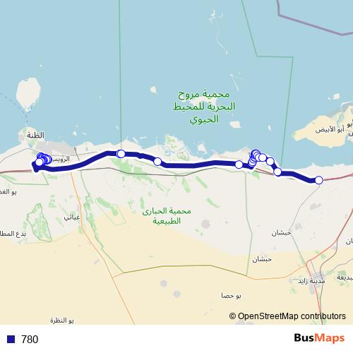780 bus Line Map