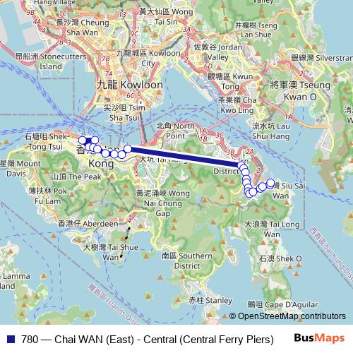 780 bus Line Map