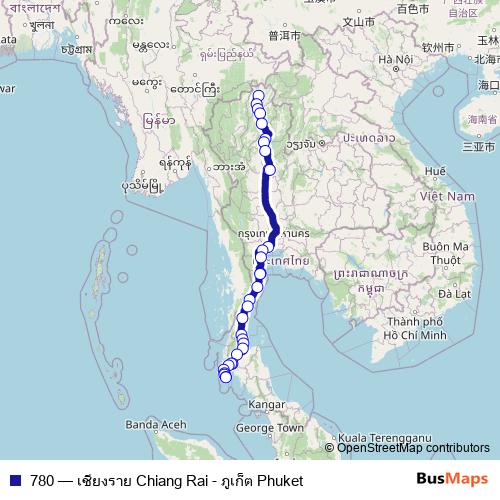 780 bus Line Map