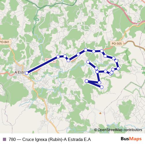 780 bus Line Map