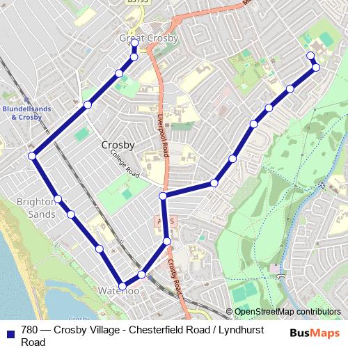 780 bus Line Map