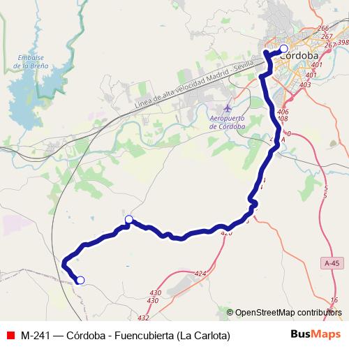 M-241 bus Line Map