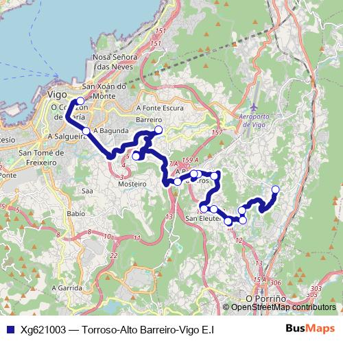 Xg621003 bus Line Map
