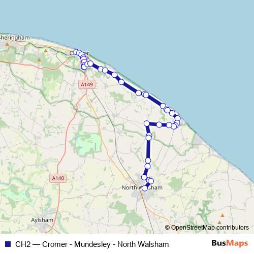 CH2 bus Line Map