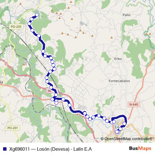 Xg696011 bus Line Map
