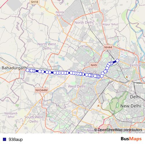 938aup bus Line Map
