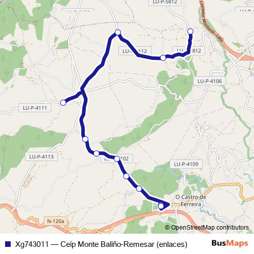 Xg743011 bus Line Map