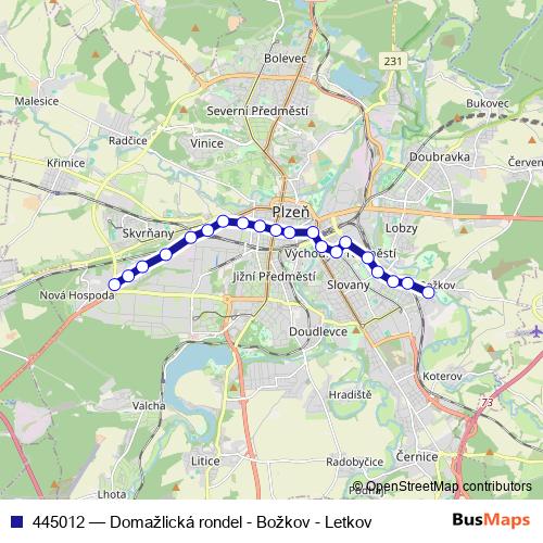 445012 trolleybus Line Map