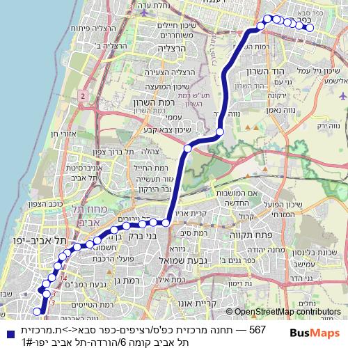 567 bus Line Map