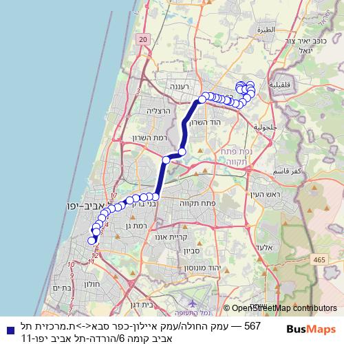 567 bus Line Map