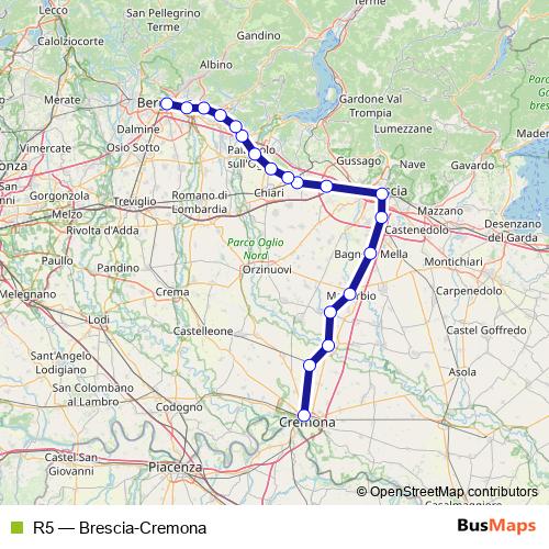 R5 rail Line Map