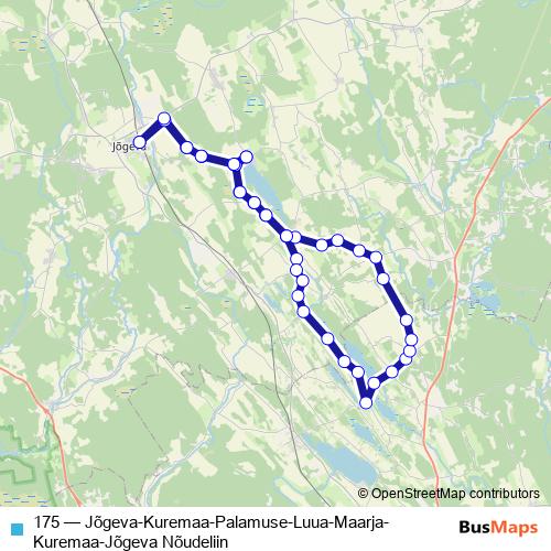 175 bus Line Map