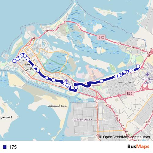 175 bus Line Map