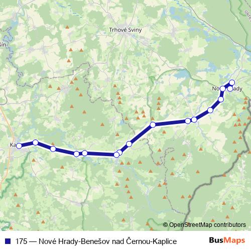 175 bus Line Map