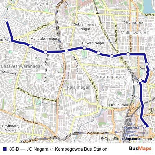 89-D bus Line Map