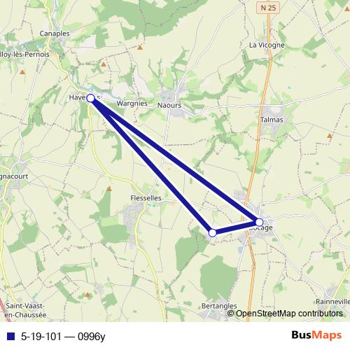 5-19-101 bus Line Map