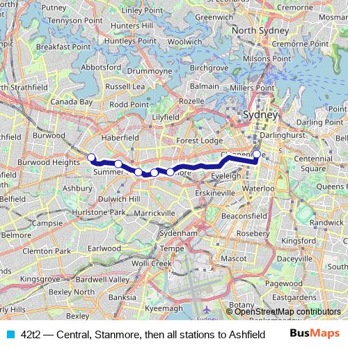 42t2 bus Line Map