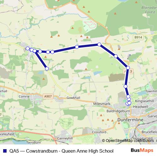 QA5 bus Line Map