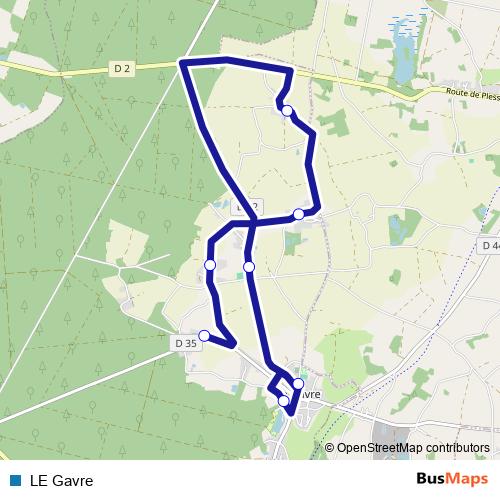 LE Gavre bus Line Map