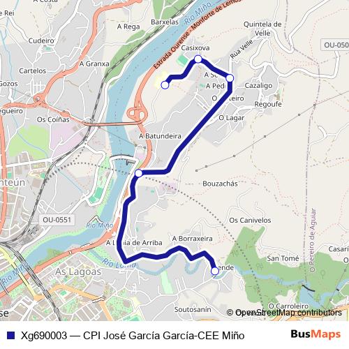 Xg690003 bus Line Map