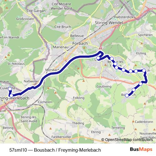 57sml10 bus Line Map