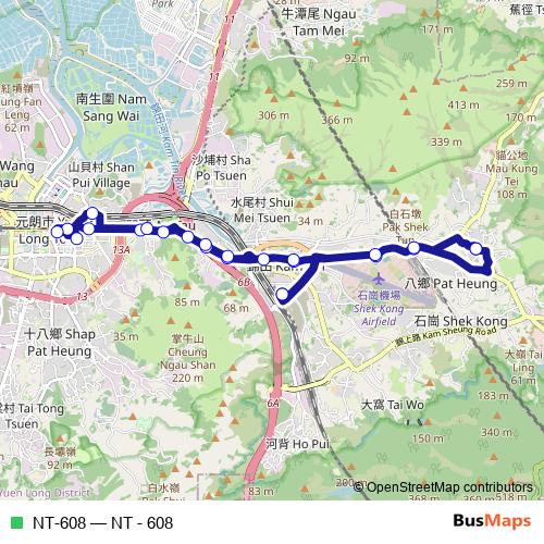 NT-608 bus Line Map