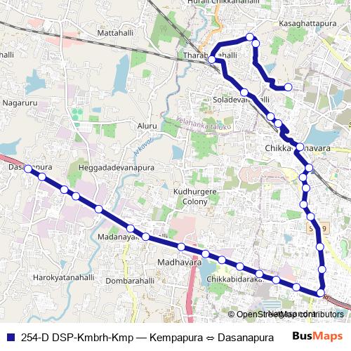 254-D DSP-Kmbrh-Kmp bus Line Map