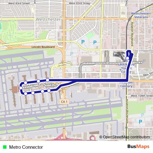 Metro Connector bus Line Map